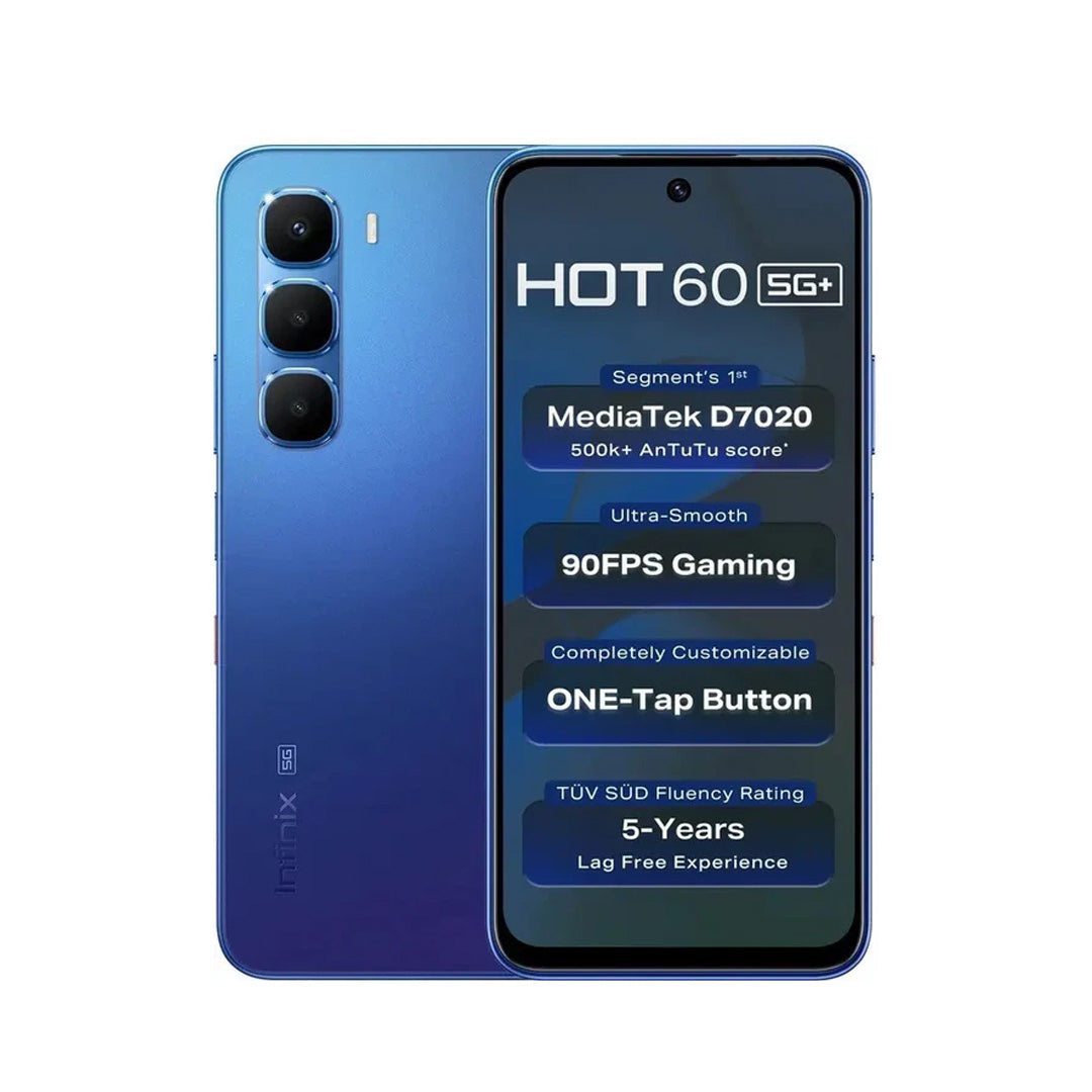 Infinix Hot 60 5G - 6GB RAM - 128GB Storage | Shadow Blue Infinix Hot 60 5G - 6GB RAM - 128GB Storage | Shadow Blue